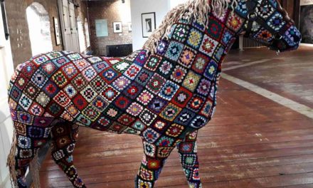 Check Out This Crafty Horse Covered In Crochet Granny Squares … It’s More Than Just Art!