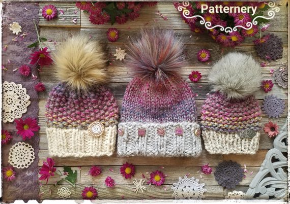 Designer Spotlight: Colorful & Charming Knit Hat Patterns By Marina Novikova of Patternery