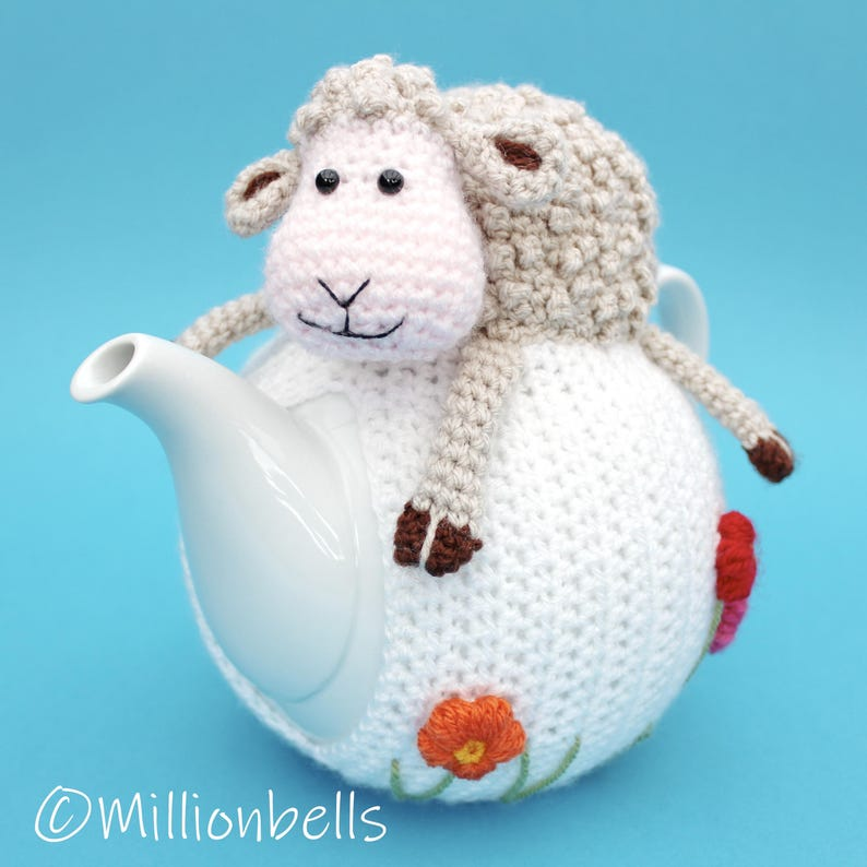 I Spy Sheep On These Mug & Teapot Cozies ... Cute and Sophisticated Too!
