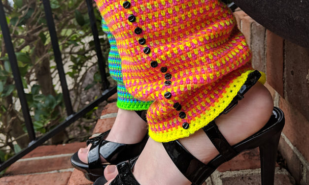 Colorful, Fun, Silly and Cool Are Some of the Words I’d Use To Describe Connie Lee Lynch’s Legwarmers Pattern!