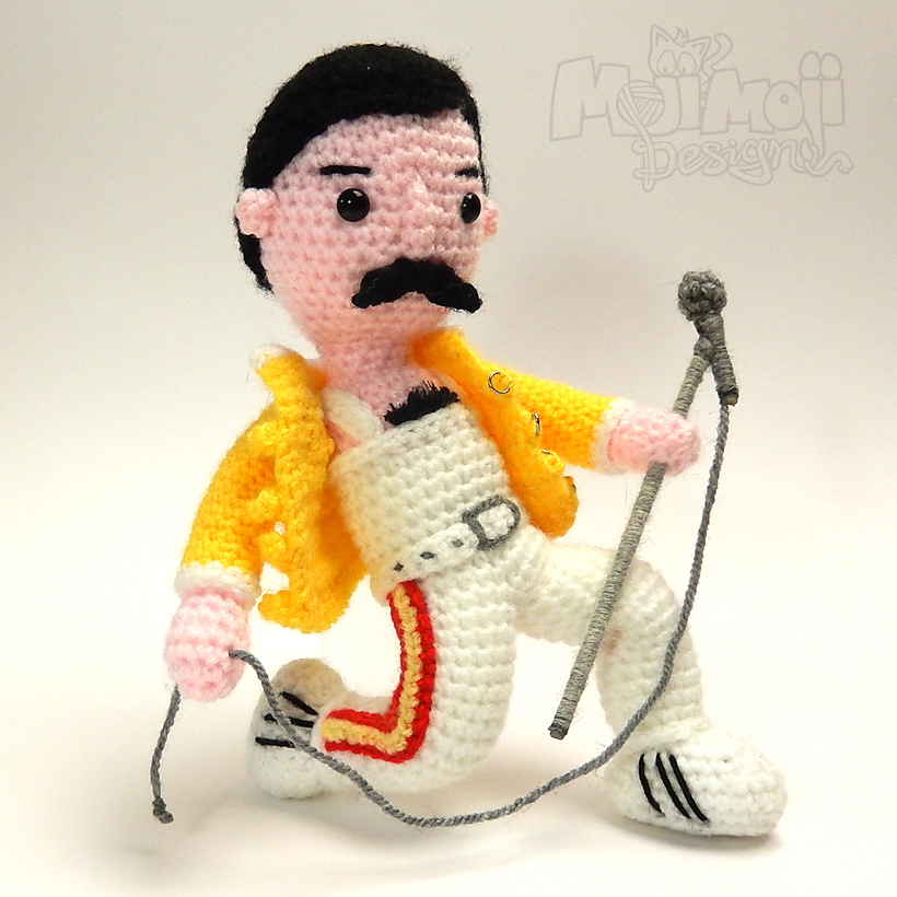 She Crocheted a Freddie Mercury in Pink Shorts Amigurumi ... So Cute! Plus Patterns To Make Your Own!