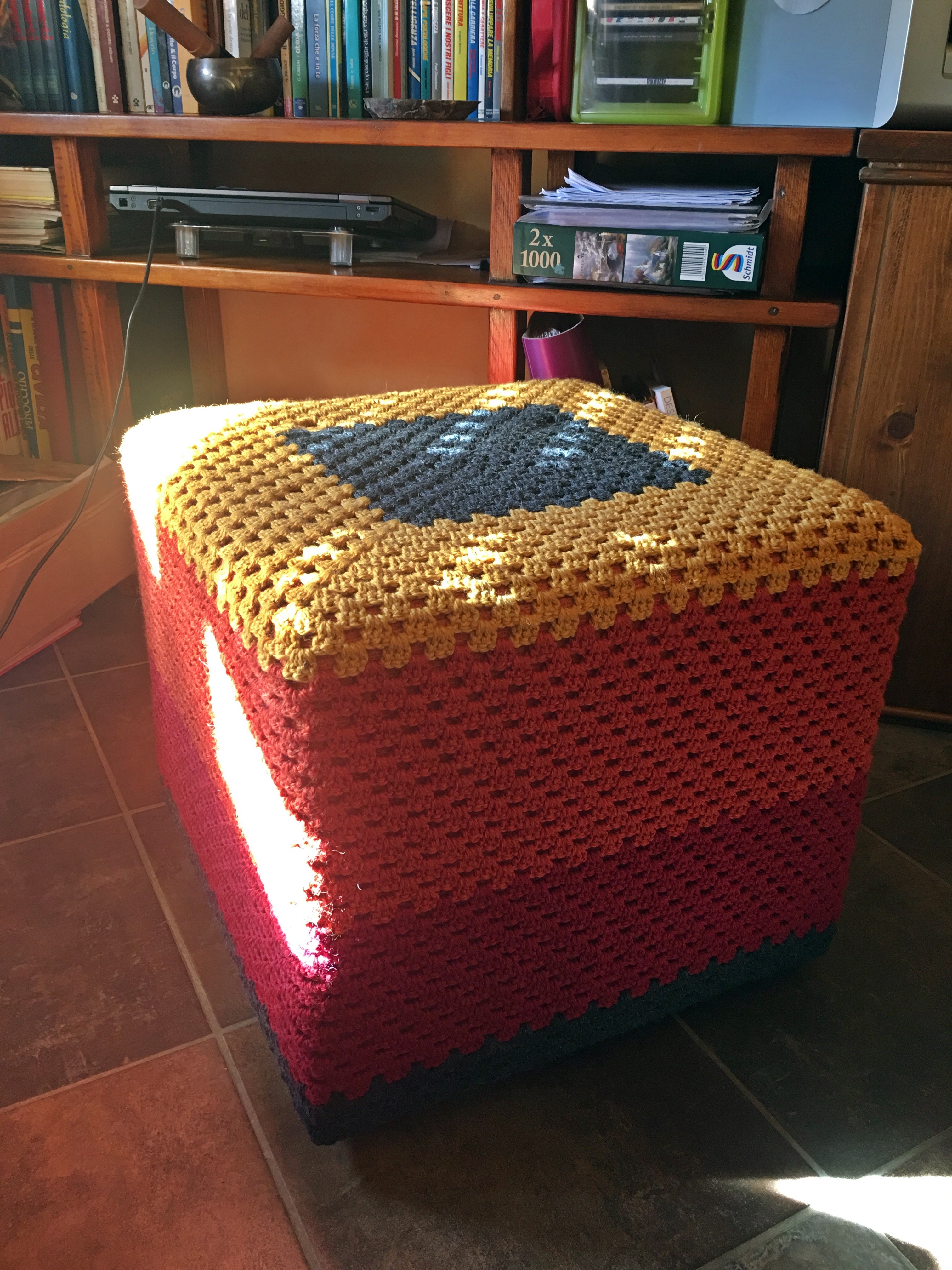 Crochet a Colorful Pouf Designed By Chiara Inzani, Get the Pattern FREE!