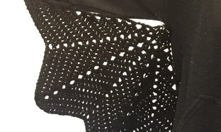 Crochet Bat Wings Designed To Be Sewn on a Sweater, Free Pattern Alert!