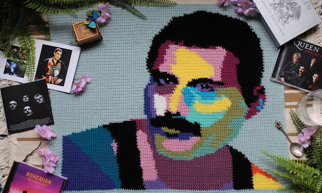 Crochet a Freddie Mercury Graphgan, Designed By Mark Roseboom aka The Guy With The Hook