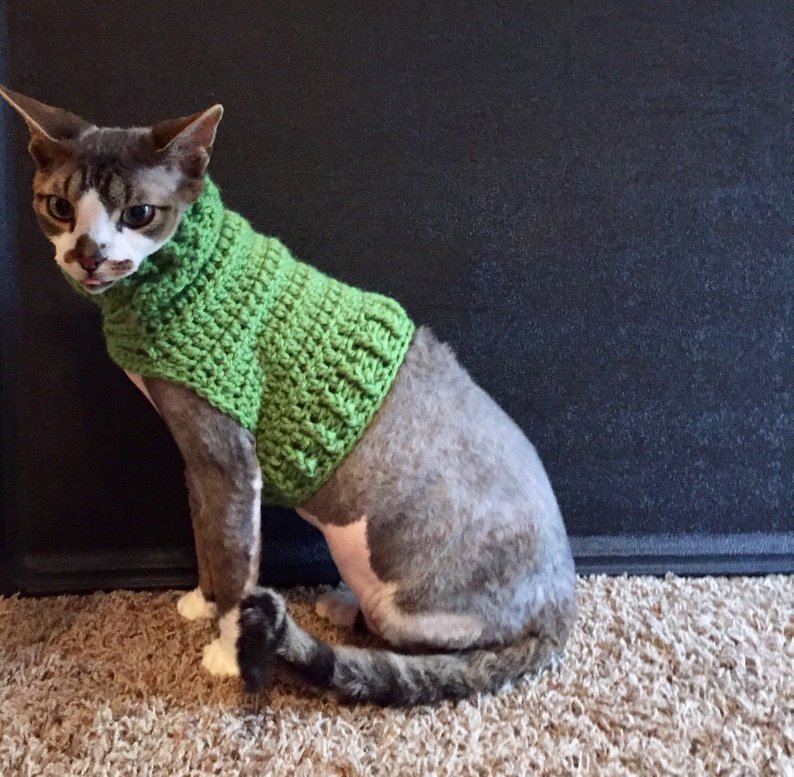 Crochet Pattern For Cat Sweater