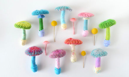 Hiné Mizushima’s Awesome Knitted Mushroom Brooches