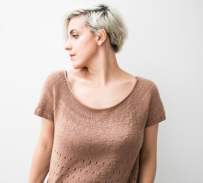 Free Pattern Alert: Knit a Scoop Neck T-Shirt, Pattern Okay For Beginners!