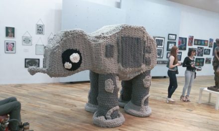 She Crocheted A Supersized AT-AT Walker Amigurumi … Look, It’s Taller Than You!