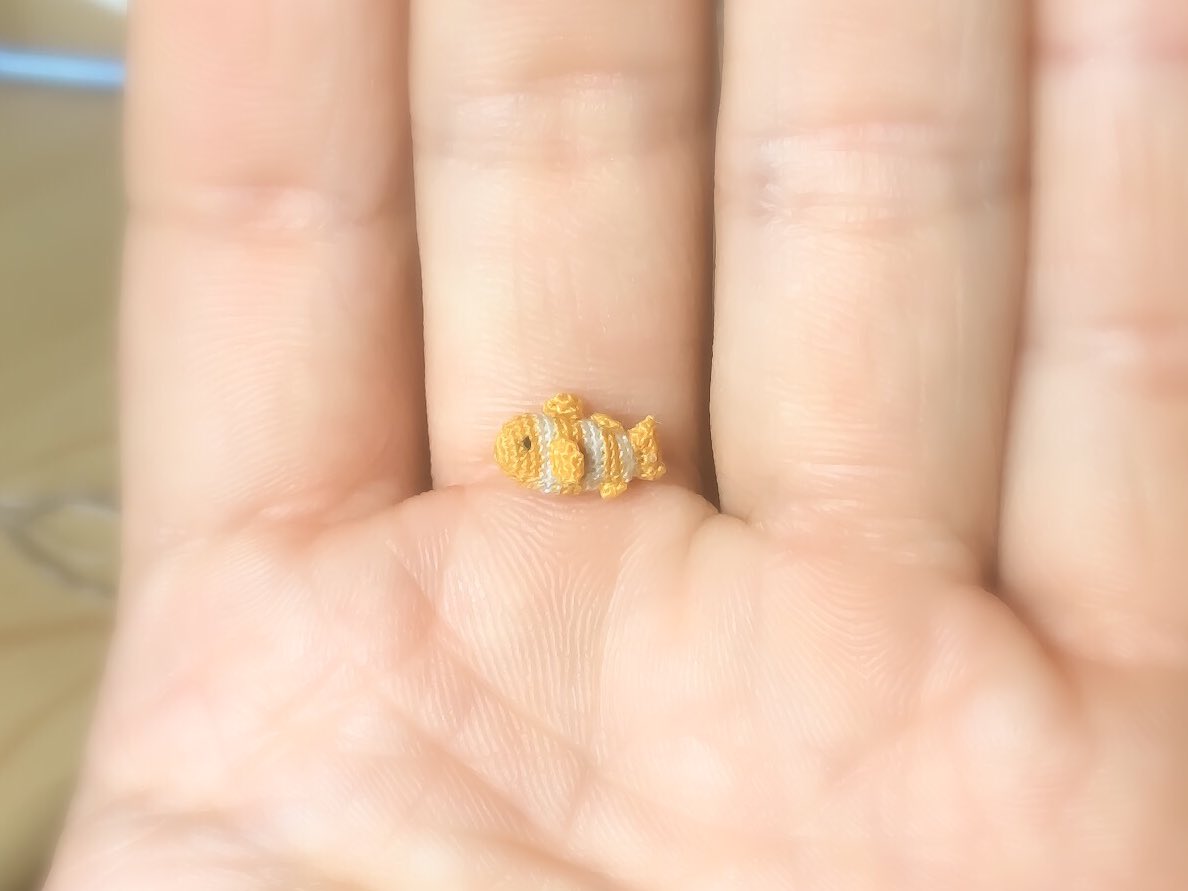 This Might Be The Smallest Anemonefish Amigurumi Ever