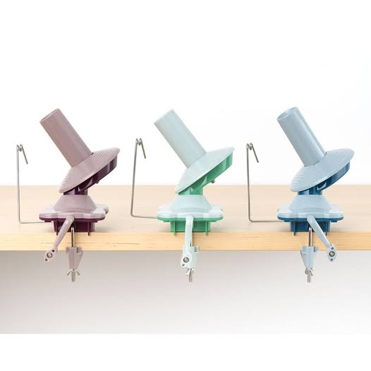 yarn winders in cool colors