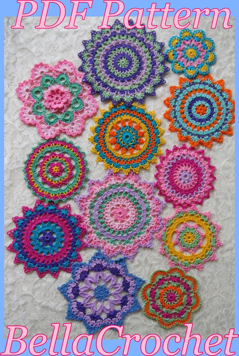 Patterns & Supplies To Crochet a Magnificent Mandala Pendant