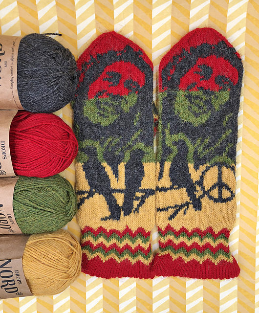 Knit a Pair of Bob Marley-Inspired Mittens, Designed By Lotta Lundin