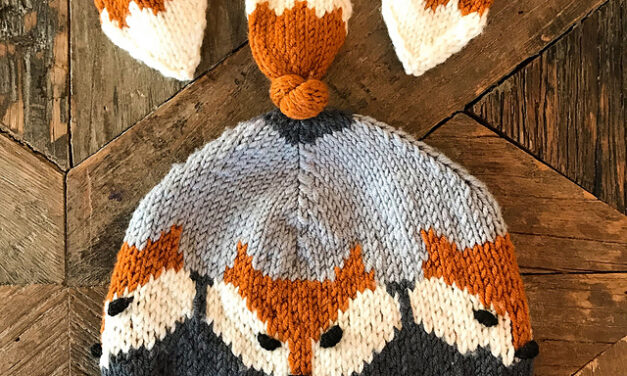 Knit An Adorable Fox Hat – It Has a Tail On Top!