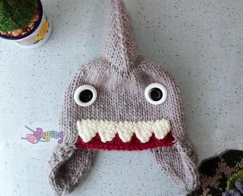 Knit a Nifty Shark Cap … Just In Time For Shark Week!