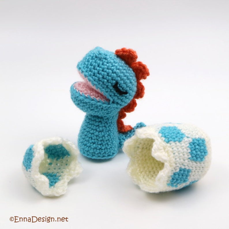 Adorable Amigurumi Alert: Crochet a Pack of Baby Dinosaur WITH Hatching Eggs