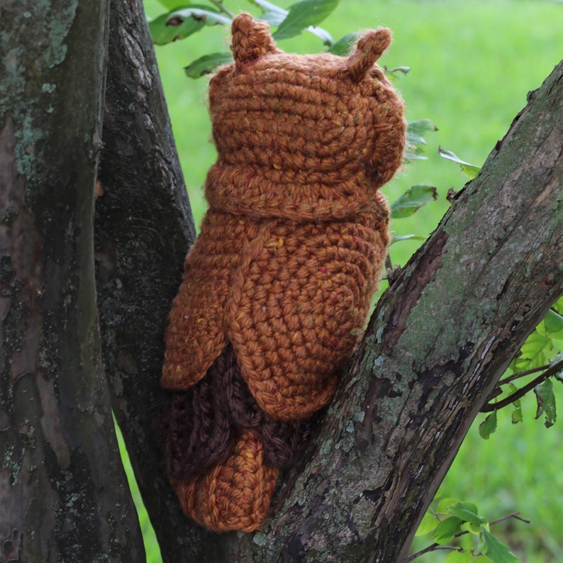 Crochet a Screech Owl Amigurumi, Pattern By The Cheerful Chameleon