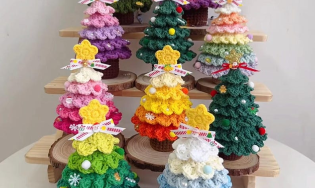 Crochet a Colorful Christmas Tree – Three Options! Plus, A Bonus Kitty-Cat!
