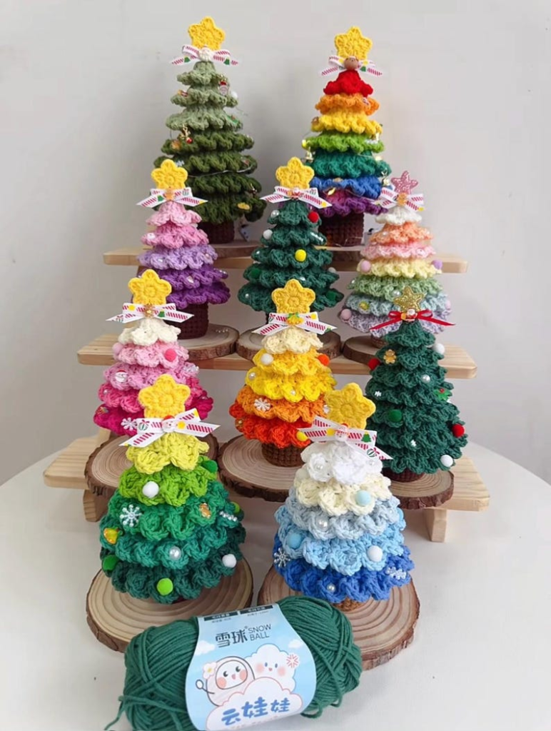 Crochet a Colorful Christmas Tree - Three Options! Plus, A Bonus Kitty-Cat!