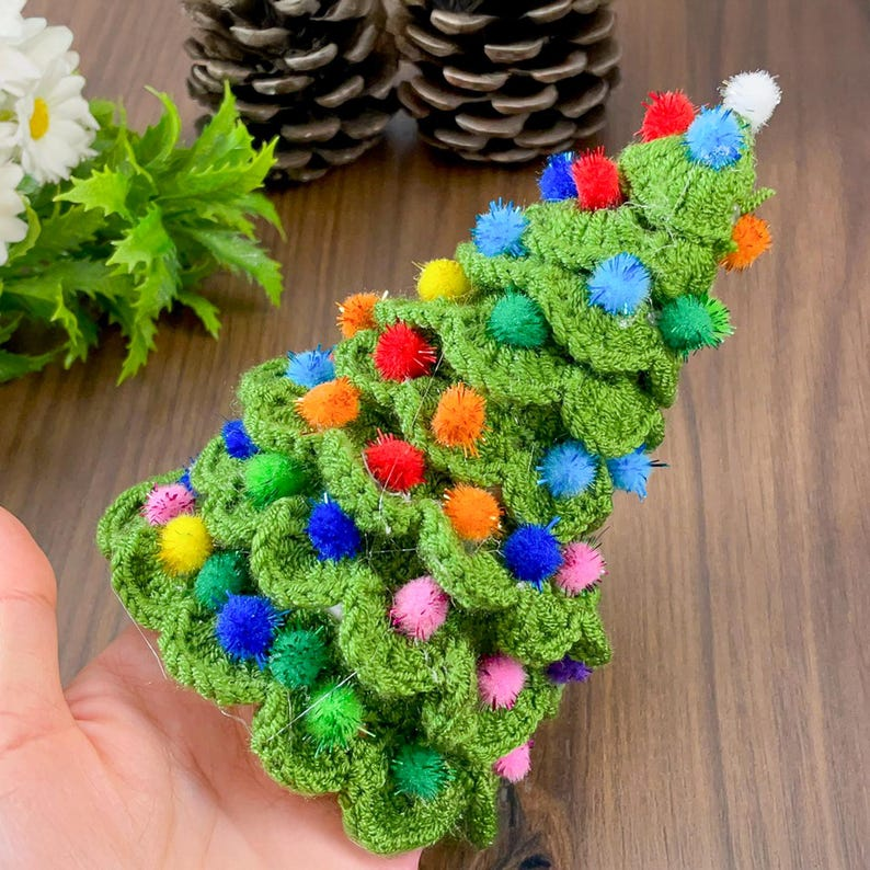 Crochet a Colorful Christmas Tree - Three Options! Plus, A Bonus Kitty-Cat!
