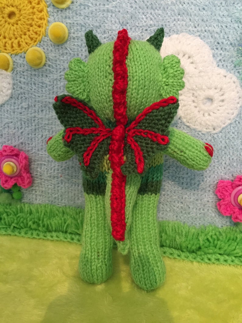 Knit a Puff The Magic Dragon Amigurumi