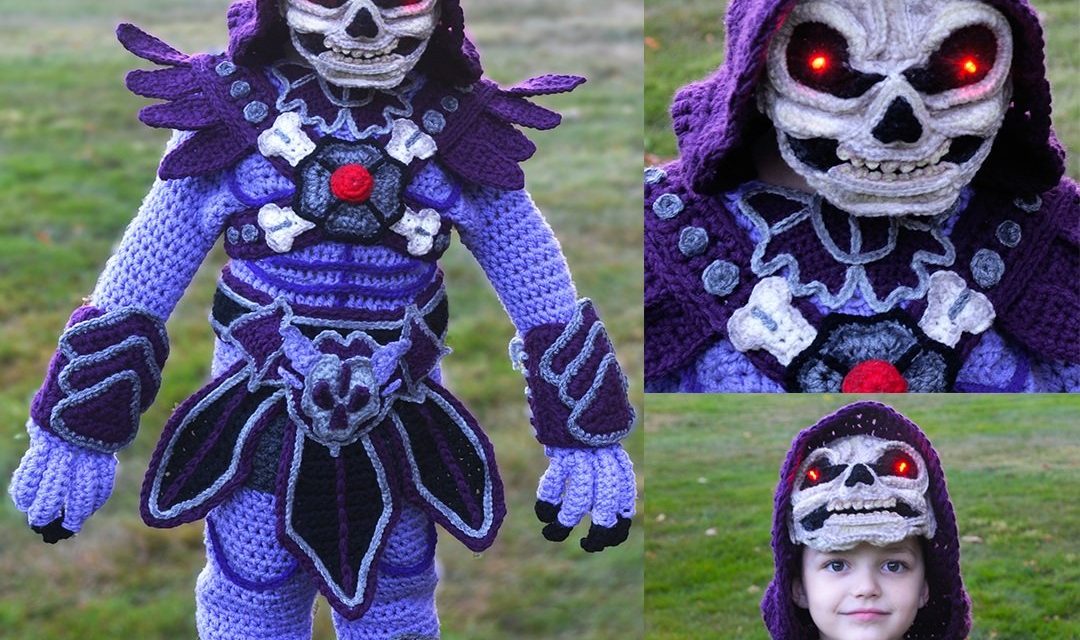 Check Out This Fantastic Full-Body Skeletor Costume! Crochetverse Wins Halloween, The Internet, Crochet, The Universe and Everything!
