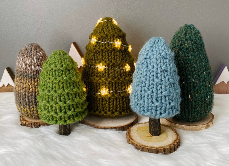 Knit a Forest of Tiny Trees For Christmas