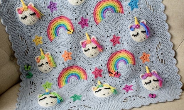 Attention Crocheters! This Might Be The Cutest Baby Blanket Ever … Unicorns & Rainbows Rule!