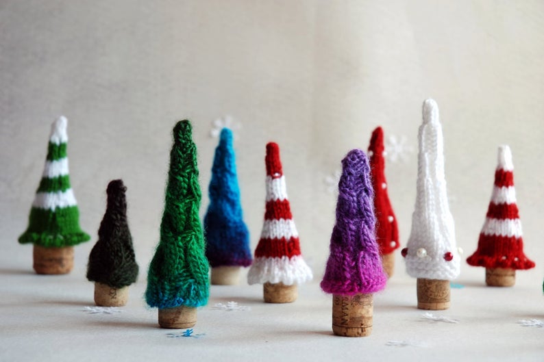 Knit a Forest of Tiny Trees For Christmas