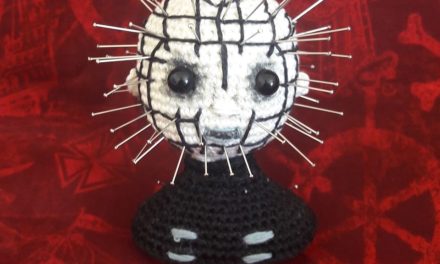 Hellraiser Fans, This Pinhead Pincushion By Claire Gobineau Of Little Mouse Crochet Is For YOU