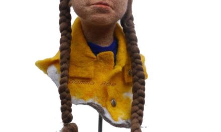 Gemma Bee Felted A Greta Thunberg, Climate Change Activist … This Is Soft Sculpture At Its Finest!