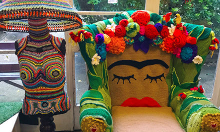 Handmade Mannequin Lamp and Frida Kahlo Chair – Fiber Art At Its Best!