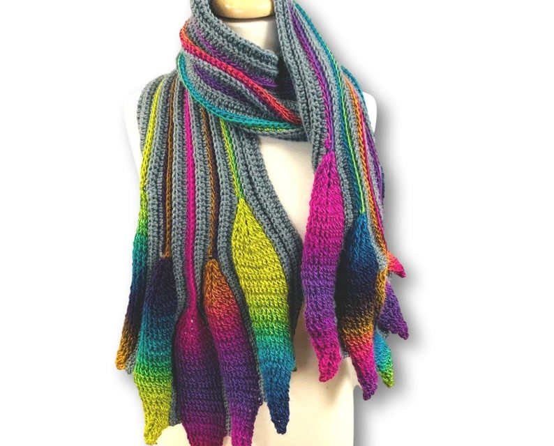 Something To Make For Yourself! Embossed Phoenix Scarf Designed By Bonita Patterns