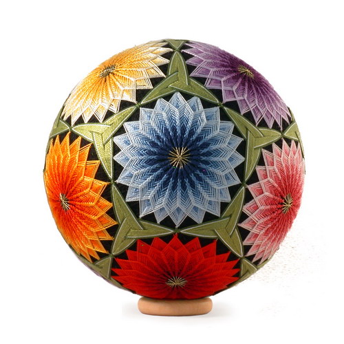 Beautiful Temari, A Traditional Japanese Folk Art Featuring Intricately Designed Thread-Wrapped Balls