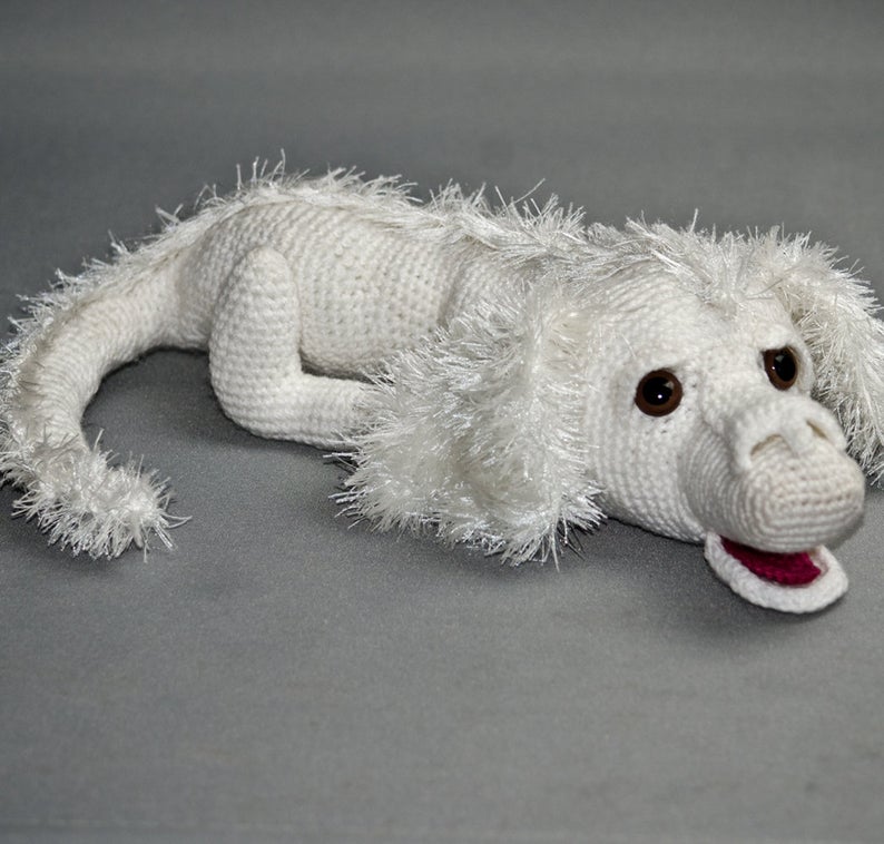 Crochet Falkor The Luckdragon From The Neverending Story, Beloved Classic From The 80s