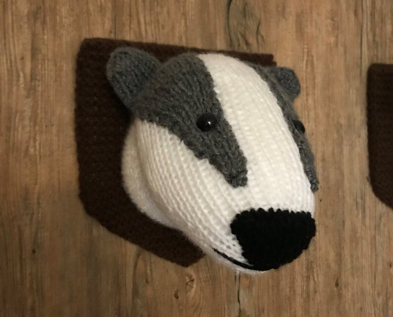 Fauxidermy For You: Knit a Badger Head, Cruelty-Free!