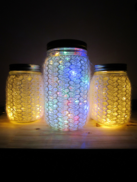 Knit a Set of ‘Light Up The Night’ Jars … They Really Light Up!
