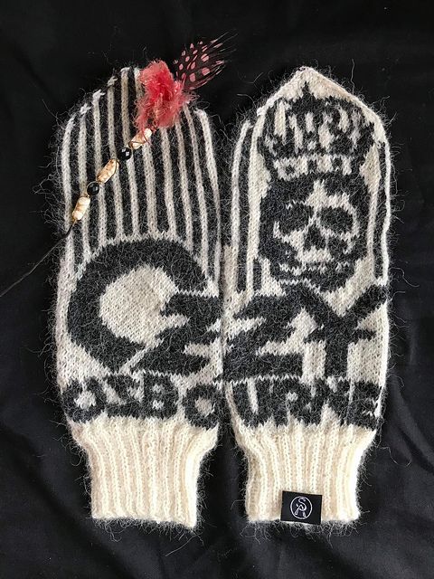 Knit a Pair of Ozzy Osbourne-Inspired Mittens, Designed By Lotta Lundin