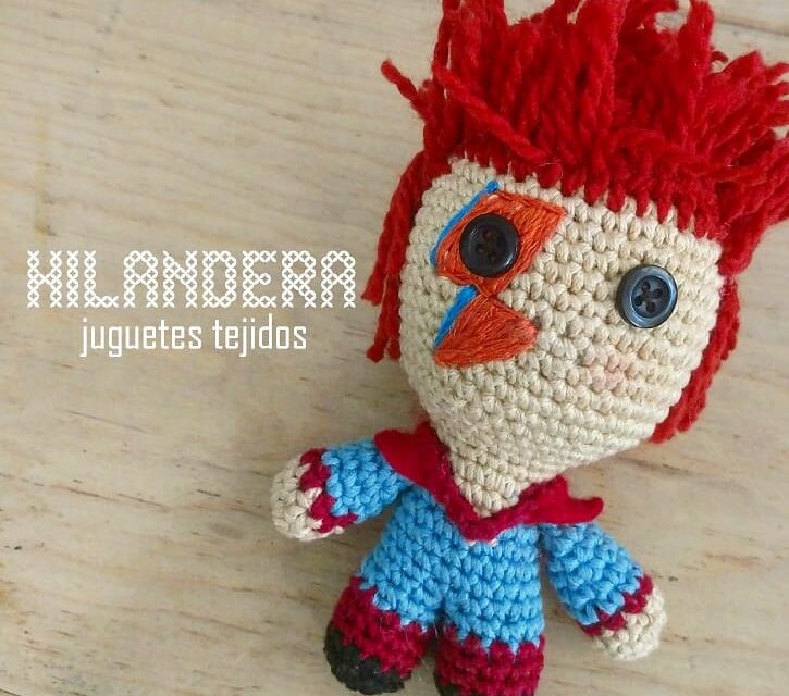 David Bowie Aladdin Sane Amigurumi Crocheted By Hilandera
