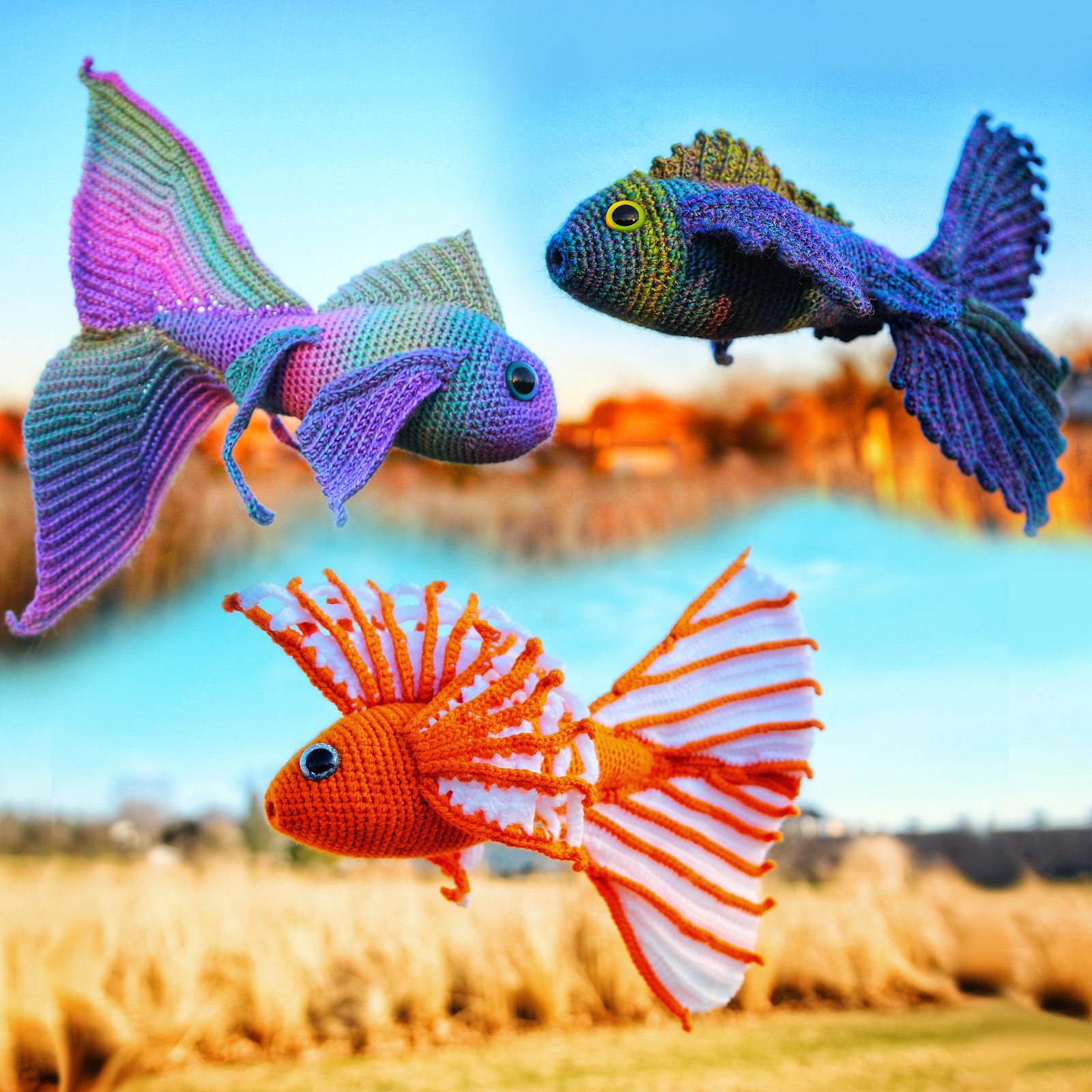 Crochet All The Fancy Fish You Fancy ... Two Fun Amigurumi Sets From Megan Lapp