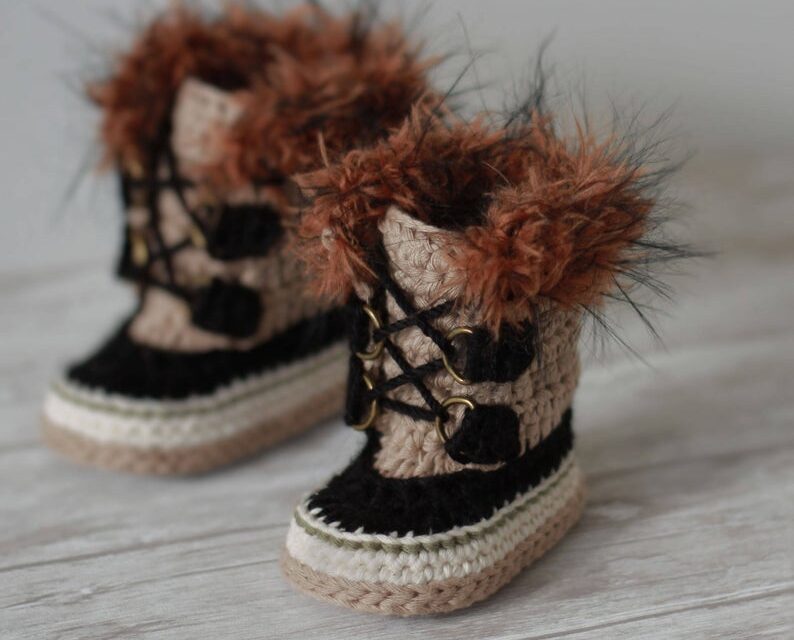 Pattern To Crochet The Cutest  Winter Boot Baby Booties You Ever Did See