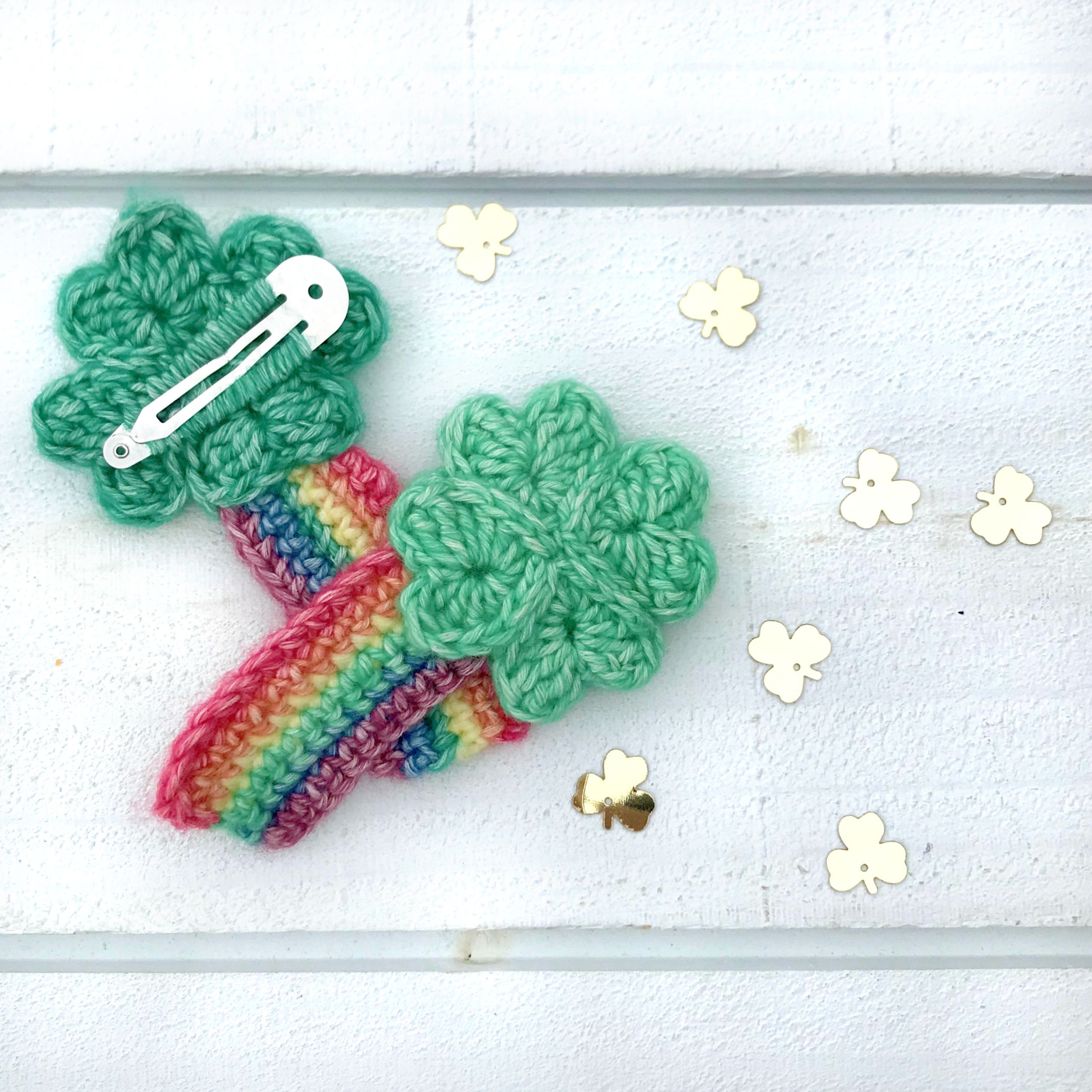Crochet a Shamrock Hair Clip ... It's Adorable and Way Better Than a Shake!