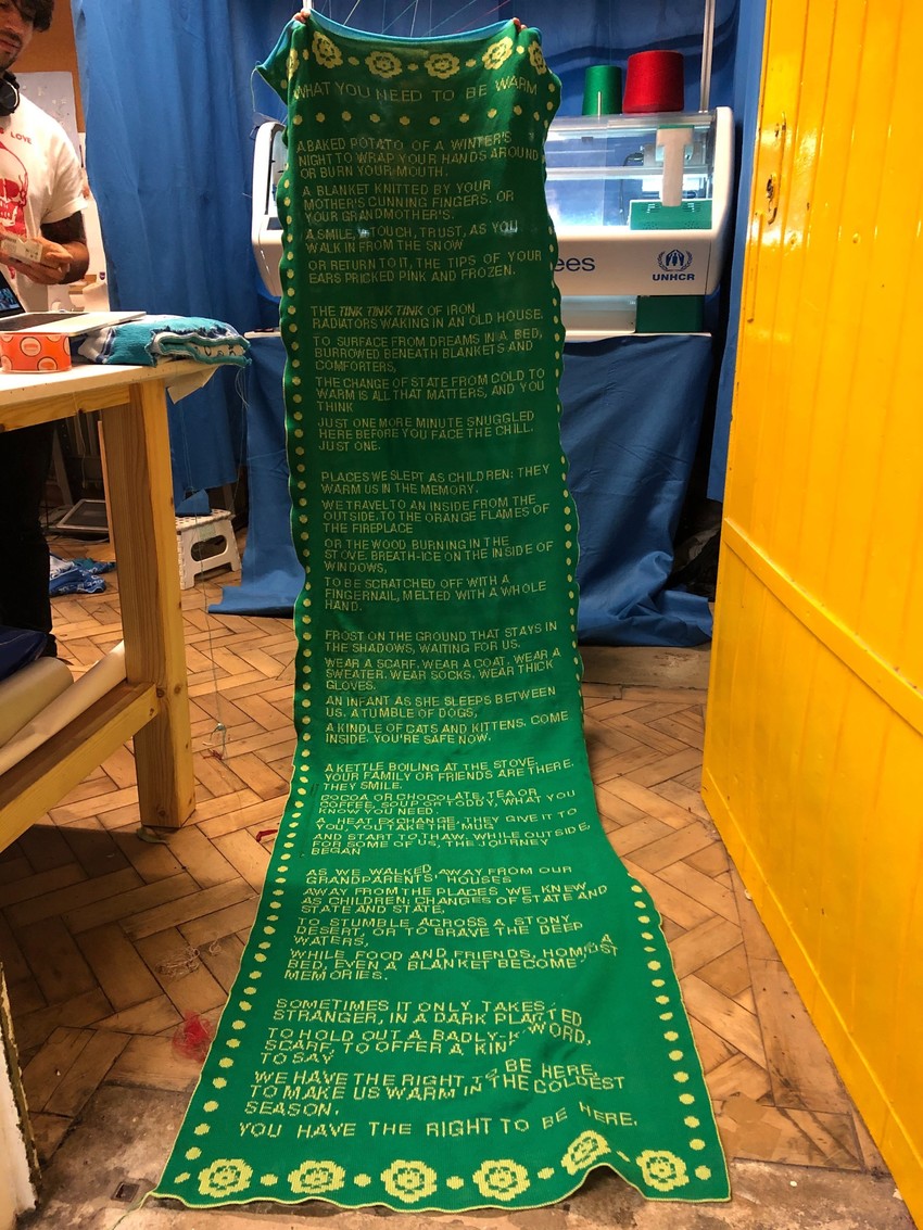This Solidarity Scarf Is Knit From More Than One Thousand Tweets