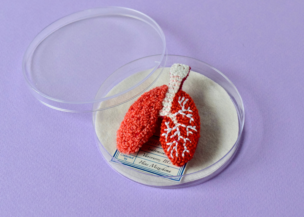 Punch Needle Organs ... New Anatomical Fiber Art Embroidered By Hiné Mizushima