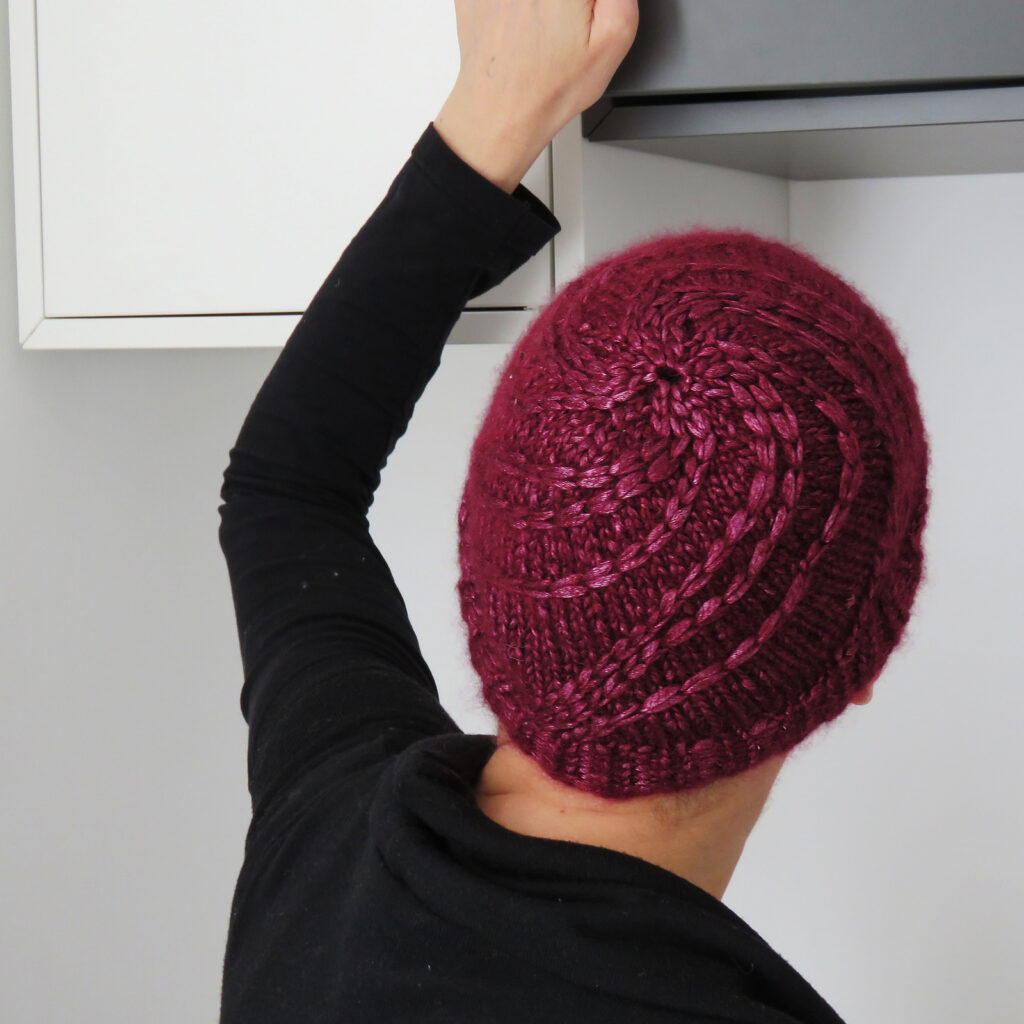 Knit a Beautiful 'Social Distancing' Beanie, Free Pattern Designed By Paola Albergamo