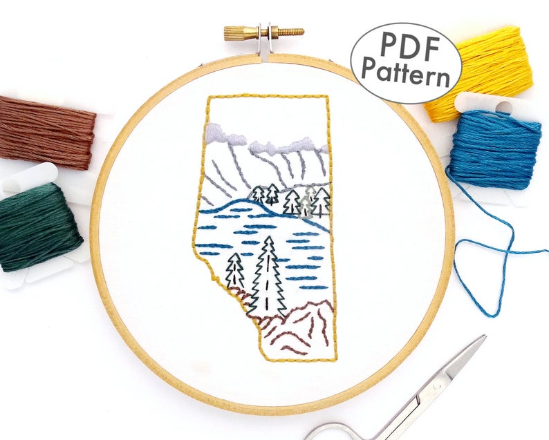 Designer Spotlight: Hand Embroidery Inspired By Canada, Designed By Amanda Watson of Wandering Threads Art