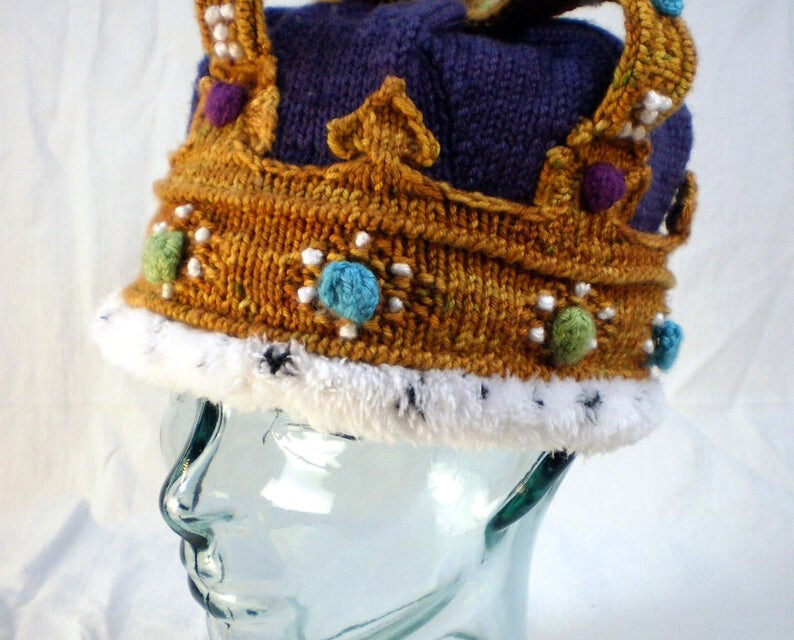 The Most Royal Crown You’ll Ever Knit … A Truly Magical, Marvelous, Magnificent Pattern … There Are Not Enough M Words … Cosplay At Its Finest
