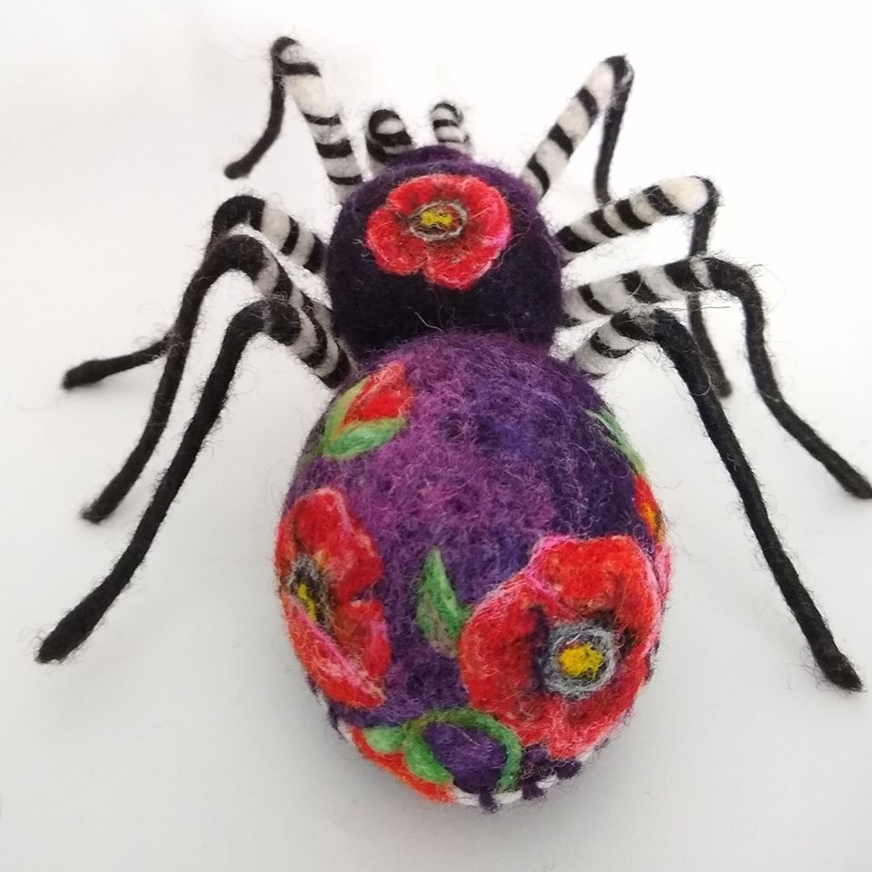 Marie Carter's Needle-Felted Spiders Are The Prettiest You've Ever Seen