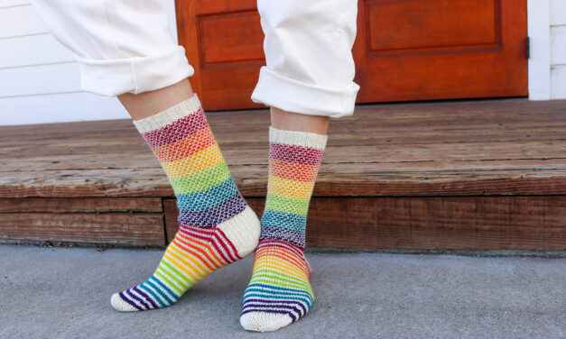 Knit a Pair of Colorful, Rainbow-Infused ‘Love Wins’ Socks!