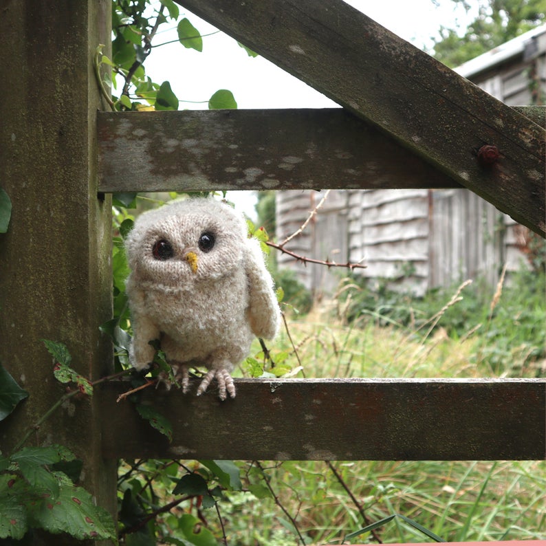 Get the pattern from Claire Garland's Dot Pebbles Knitted Creatures collection