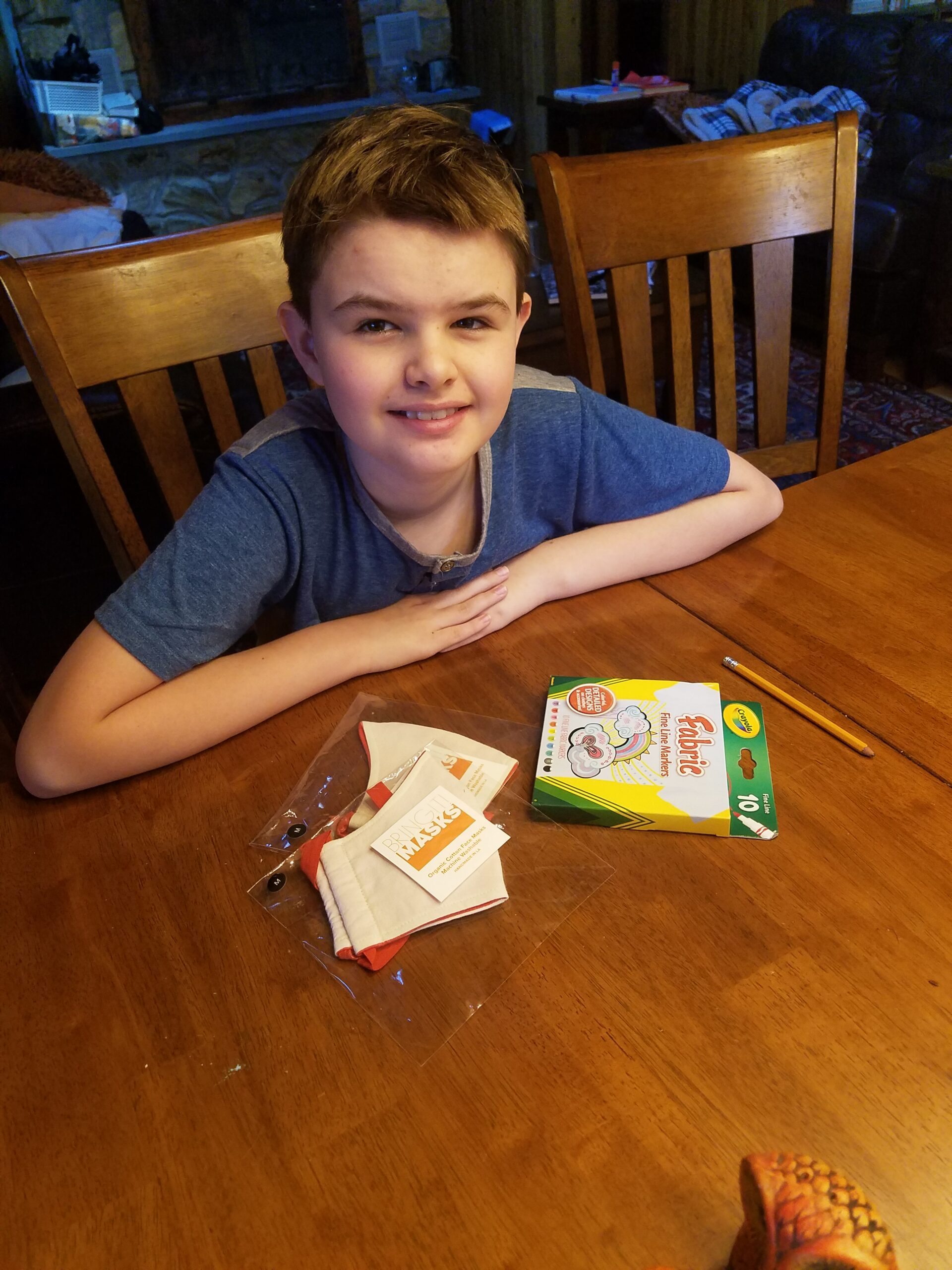 Finn Designed His Own Organic Cotton Face Mask With A DIY Kit From BringIt! Masks ...